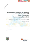 Etude préalable à la définition des périmètres de protection du captage AEP de la crique Léo (commune de Saint-Elie). 