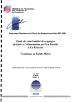 Etude de vulnérabilité des captages destinés à l&#039;Alimentation en Eau Potable à la Réunion. Commune de Sainte-Marie. 