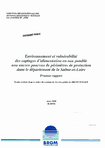 Environnement et vulnérabilité des captages d&#039;alimentation en eau potable non encore pourvus de périmètres de protection dans le département de la Saône-et-Loire. Premier rapport. 